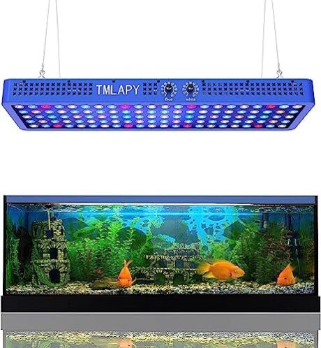 200W Led Aquarium Light for Fish Tank, Full Spectrum LED Fish Tank Lights, Reef Light for Coral with Adjustable Brightness, Multiple Lighting Modes for Freshwater and Saltwater Plant Coral Jellyfish