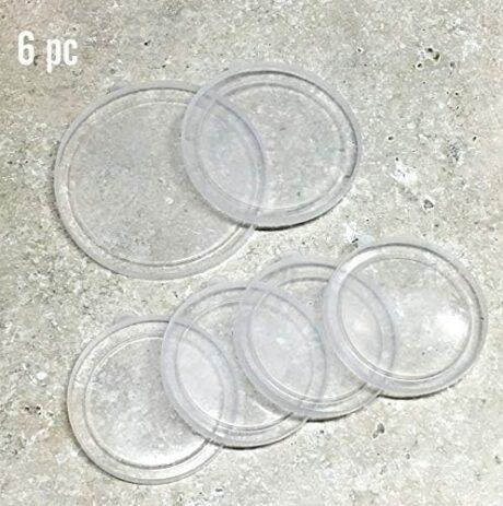 6pc BPA-Free Can Covers - Large Medium & Small Plastic Tight Seal Lids For Canned Goods or Pet Dog Cat Food Saver Reusable