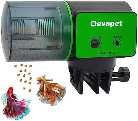 Automatic Fish Feeder, Auto Fish Feeder for Fish Tank, Pond, Turtle Tank, Battery-Operated Timer Turtle Feeder.