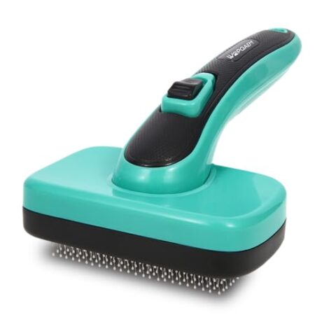 Dogs Self Cleaning Slicker Brush for Shedding & Grooming Short Long Haired Pets, Removes Loose Fur, Undercoat, Mats, Tangled for Large Medium Small Sensitive Skin of Cats. Easy to Cleaning