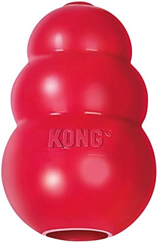 KONG Classic Stuffable Dog Toy - Fetch & Chew Toy for Dogs - Treat-Filling Capabilities & Erratic Bounce for Extended Play Time - Durable Natural Rubber Material - for Medium Dogs