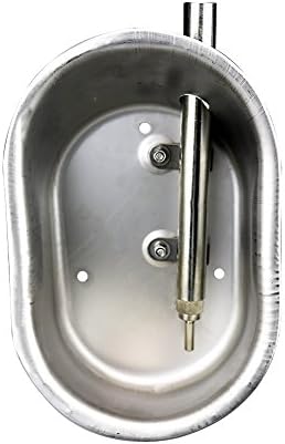 Livestocktool 1/2" Stainless Steel Automatic Pig Waterer Hog/Sow Water Bowl with Nipple Drinker Large