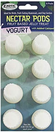 Nectar Pods (Yogurt) - Calcium-Fortified Jelly Fruit Treat - Sugar Gliders, Marmosets, Squirrels, Parrots, Cockatiels, Parakeets, Lovebirds, Conures, Hamsters, Day Geckos, Kinkajous & Other Small Pets