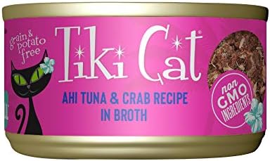 Tiki Cat Grill Wet Cat Food, Ahi Tuna & Crab, 2.8 oz. Cans (12 Count)