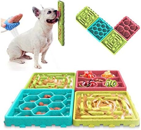 Any Pet - Slow Feeding Mat, Tray, Slow Feeder Dog Bowls, Food Mat for Dog, Dog Lick Pad Anxiety Relief Feeding Mat with Suction