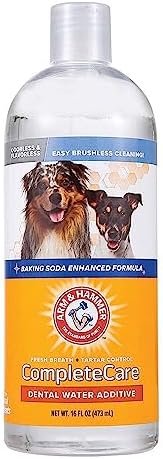 Arm & Hammer Complete Care Fresh Dental Water Additive for Dogs, 16 Fl Oz - Flavorless Dog Water Additive, Dog Mouth Wash, Dog Dental Rinse, PetWater Additive, Pets Dental Care for Bad Breath