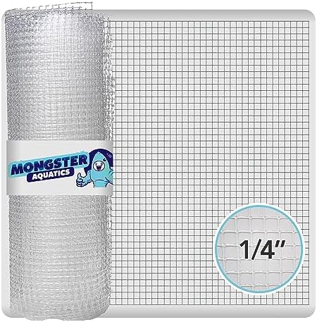 Clear Mesh Netting Material - 4'x5' - Plastic Mesh Screen Netting for Fish Aquarium Screen Top Cover - Aquarium Mesh Top - Aquarium Mesh Screen (4' x 5')