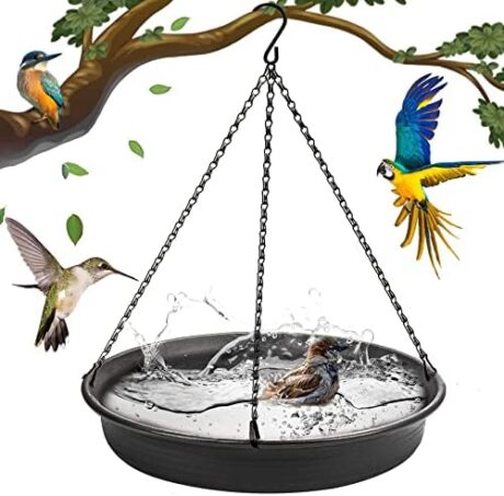 Hanging Bird Bath Hanging Bird-Feeder - CARGEN Garden BirdBath Tray Wildlife Feeder Plate Water Bowl or Water Bowl for Outdoors Garden Patio Decoration