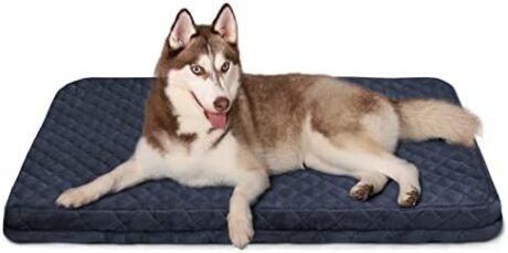 Hero Dog Large Dog Bed, 39" Orthopedic Bed for Rest with Removable Washable Cover - Soft Flannel Top with Anti Slip Bottom (Dark Grey, 39" x 33.5" x 2")