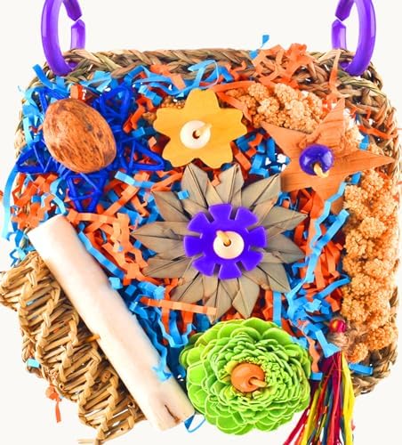 KATUMO Bird Toys, Parakeet Toys Cockatiel Foraging Toys Conure Shredder Toys for Parakeet Cockatiel Conure Lovebird Budgie Bird Cage Toys