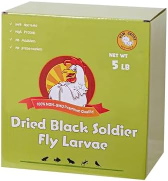 UCM Group 5LB Dried Black Soldier Fly Larvae for Chicken, Poultry, Wild Birds,No Additives, 100% Natural Non-GMO, More Calcium Chicken Treats Than Mealworms