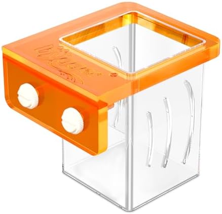 hygger Fish Food Feeding Bowl, Safe Acrylic Floating Food Feeder Prevent Water Turbulence from Washing Food into Filter, Fish Food Dish for Floating Flakes & Pellets, Guppy, Betta, Etc.