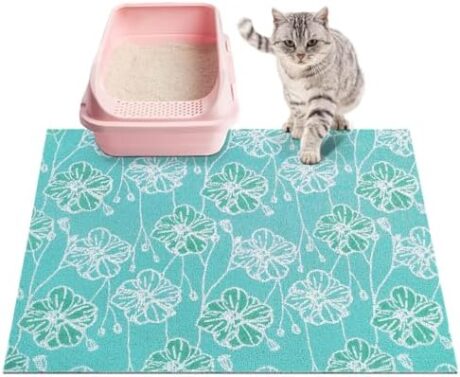Bienbee Cat Litter Mat, Cat Litter Mat Litter Trapping Mat, Easy to Clean, Soft Litter Box Mat for Cat, Kitty, PVC Material Pad 40 * 30in