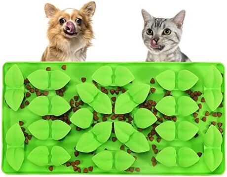 Dog Licking Treat Slow Feeder Snuffle Pet Calming Mat Anxiety Relief Training Wet Food Lick Pad with Suction Cup for Dogs and Cats (Upgrade)