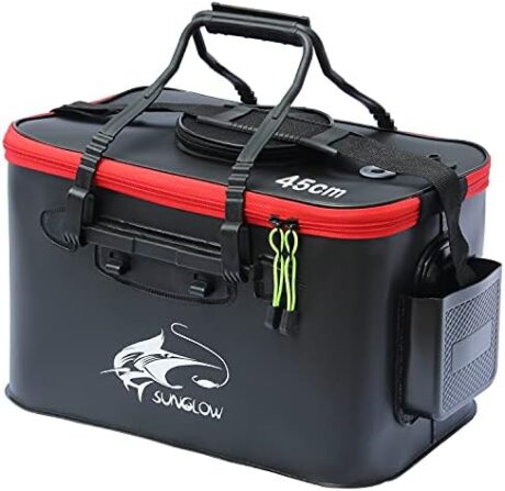 Fishing Bucket, 6Gallon/8Gallon/10Gallon Foldable Fish Bucket,Live Fish Container Multi-Functional Live Fish Bait Bucket,Outdoor Camping EVA Fishing Bag and Fish Protection Bucket