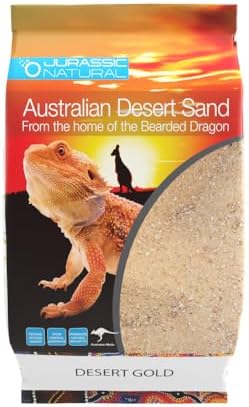Jurassic Natural Australian Desert Dragon Habitat Substrate for Bearded Dragons and Other Lizards, Gold, 20lb