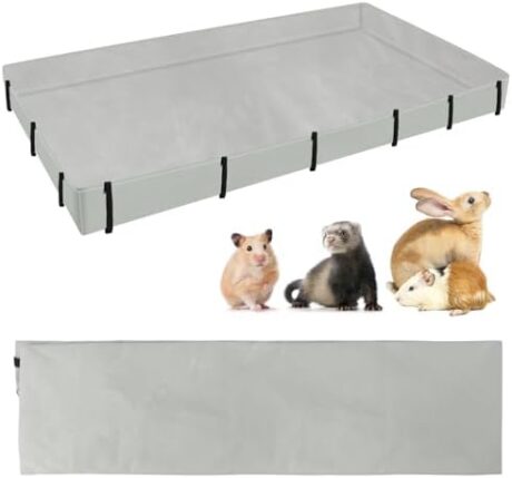Waterproof Guinea Pig Cage Liner Bottom for C & C Grids Habitat, 56“*27” Washable Guinea Pig Cage Tarp Base for Rabbits Hamsters Hedgehogs Ferrets Small Pets