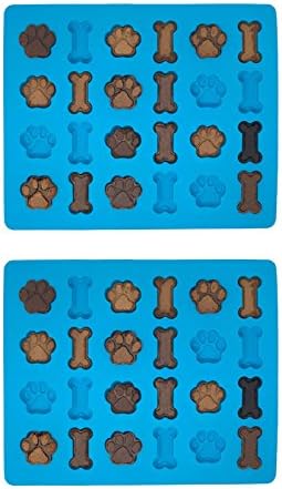 Win&Co Puppy Paws and Bones Bite Size Edition Silicone Molds Dog Snacks Home Made Treats