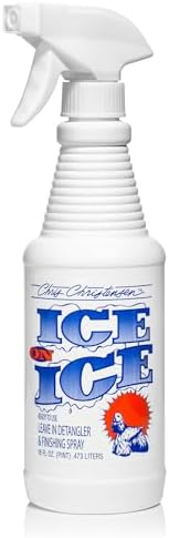 Chris Christensen Ice on Ice Detangler and Finishing Dog Spray, Groom Like a Professional, Ready to Use, Helps Brush/Comb Glide Through Coat, Conditions, No Residue, All Coat Types, Made in USA, 16 oz