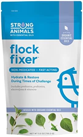 Flock Fixer – Supports Immunity of Backyard Chickens During Times of Challenge, Contains Organic Oregano Essential Oils (5.5 oz. Pouch)