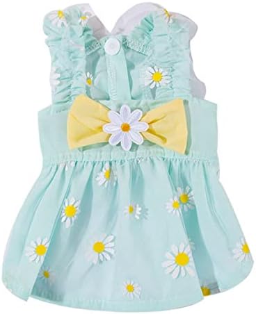 Flowers Elegant Princess Small Dog Dress Spring Summer Dog Dresses Girls Puppy Lightweight Pet Dresses