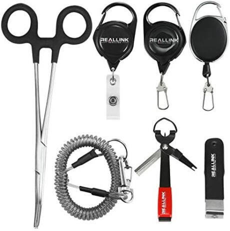 Fly Fishing Tools Kit and Accessories Combo Kits, Fishing Quick Nail Knot Tying Tool, Hook Remover Forceps and Pliers, Stainless Steel Salmon and Trout Multiple Fishing Set Gear Tool Assortment