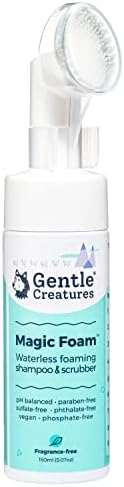 GENTLE CREATURES Magic Foam - Scrubber - Sulfate-Free, Waterless Shampoo Paw Cleaner for Dogs, Cats, Pets - Dry Shampoo, Foot Cleaner Brush - with Orange, Odor Control Wash - Good for Puppy