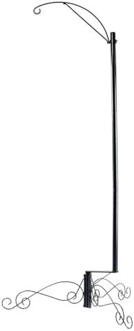 HOHIYA 61 Inch Bird Cage Stand Shepherd Hook Hanging for Hummingbird Feeder Solar Light Lantern Plant Basket Max Loading14 Lbs Black Taiwan Made