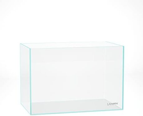 Landen 45P 10 Gallon Rimless Low Iron Aquarium Fish Tank,W17.7×D11.8×H11.8 in(45x30x30cm) 5mm Thickness with Nano Foam Leveling Mat