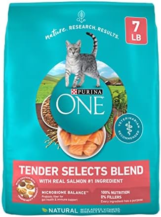 Purina ONE Natural Dry Cat Food, Tender Selects Blend With Real Salmon - 7 lb. Bag