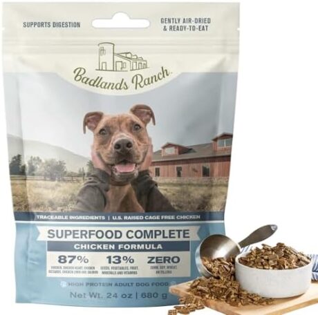 Superfood Complete, Air-Dried Adult Dog Food - High Protein, Zero Fillers, Superfood Nutrition by Katherine Heigl (24 oz., Premium Chicken)