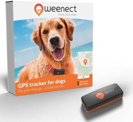 Weenect Dog XS - New GPS Tracker for Dogs | Real-time Mini GPS Tracker for Dogs | Waterproof | Smallest Model on The Market | Subscription Required