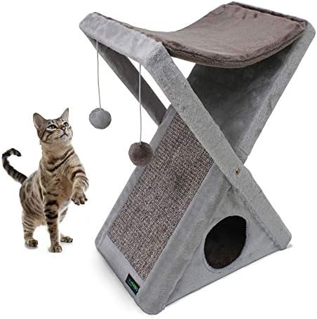 Cat Foldable Tower Tree - Cat Toys and Beds & Cats Play Towers/Cat Scratching Post for Large Cats/larfe Cat House/Cat Accessories