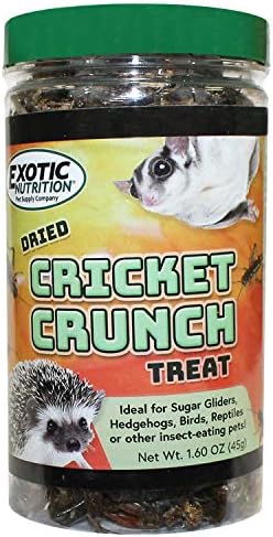 Cricket Crunch (1.6 oz) - All Natural Healthy High Protein Insect Treat - Chickens, Birds, Hedgehogs, Bluebirds, Reptiles, Sugar Gliders, Opossums, Skunks, Lizards, Fish, Turtles, Amphibians (1.6 oz.)