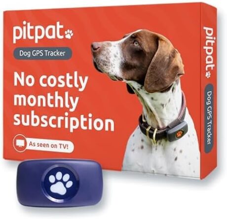 Dog GPS Tracker - No Subscription Fees - Suitable for All Dogs and Fits All Collars - Smart Activity Tracker, Satellite Tracking with Unlimited Range - 100% Waterproof Pet Tracker (Blue)