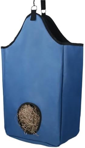 Horse Hay Bag with Metal Snap Fastener, Hay Bag Feeder Sack Storage Bag for Horse Cow Goats Donkey Cattle Rabbit