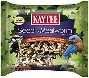 Kaytee Wild Bird Seed & Mealworm Seed Treat Cake, 6 Ounces