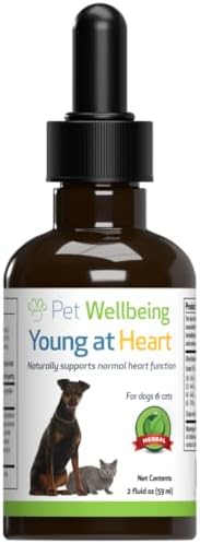 Pet Wellbeing Young at Heart for Dogs - Heart Health, Circulatory & Cardiovascular System, Hawthorn, Motherwort, Schisandra - Veterinarian-Formulated Herbal Supplement 2 fl oz (59 ml)