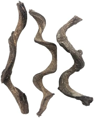 Reptile Decor Natural Forest Branch Terrarium Habitat Decoration Lizard Climbing Tree Branch for Bearded Dragon Gecko Snake Frog Chameleon Spider 3PCS