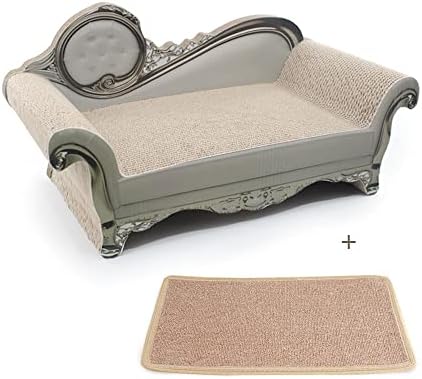 SONGWAY Cat Scratcher Sofa Bed - Corrugated Cardboard Scratching Pad, Luxury Cat Lounge Bed, Furniture Protecter with Textured Scratcher Mat