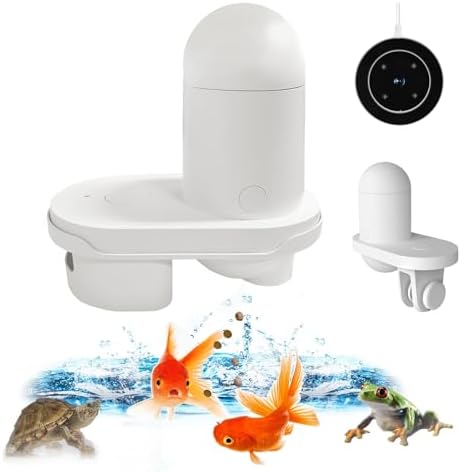 Upgraded II Automatic Fish Feeder with 2K HD Camera & Intelligent Fish Food Dispenser with APP, Smart WiFi Visual Vacation Feeder, Timer Auto Fish Feeder for Fish Tanks & Aquarium