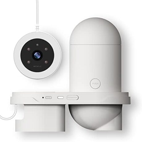 WiFi Control Automatic Intelligent Visual Fish Feeder with 2K HD Camera, Auto Fish Food Dispenser for Aquarium Home/Office (White)