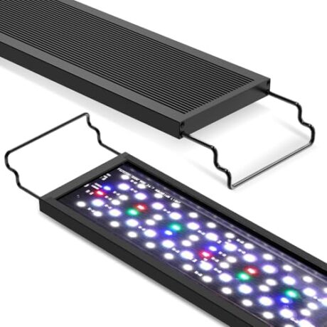 hygger Sun Moon LED Aquarium Light, Full Spectrum Fish Tank Light Day-Night Dual Timer, Adjustable 6 Timer 10 Brightness 8 Colors for Planted Freshwater Tank (20W for 18~24in Long Tank)