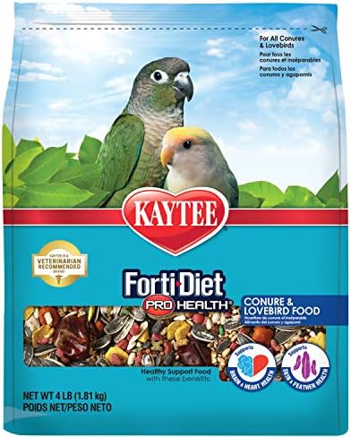 Kaytee Forti-Diet Pro Health Pet Conure & Lovebird Food, 4 lb