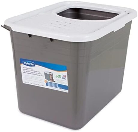 Petmate Enclosed Cat Litter Boxes - Top Entry Cat Litter Box Enclosure with Filter Lid, Made in USA