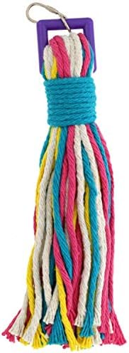 Platinum Tweeter Weave Bird Toys - Perfect Cage Toy for Playing & Preening - Colorful, Safe, Cotton Rope - Birds Cage Playground Accessories & Supplies - Parrot Toys (Large)