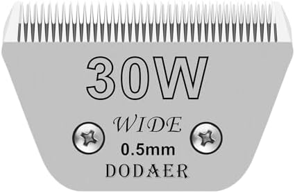 30W Detachable Dog Grooming Wide Blades,Compatible with Andis,Oster A5,Wahl KM10 Series Clippers,Cut Length 1/50”(0.5mm)