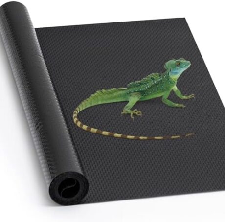 Bearded Dragon Tank Flooring, Reptile Tank Mat for Leopard Gecko, Snake, Lizard and Tortoise, Reptile Carpet Floor Liner for Lizard Cage, Cuttable Reptile Carpet Rolled, Substrate for Reptile Tank