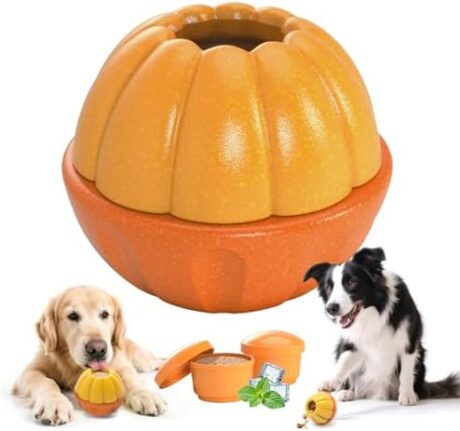 Dog Frozen Treat Toy to Keep Them Busy, Treat Dispensing Toy, Dog Chew Toys for Aggressive Chewers, Slow Feeding Interactive Toys for Small Medium Dogs, Easy to Clean