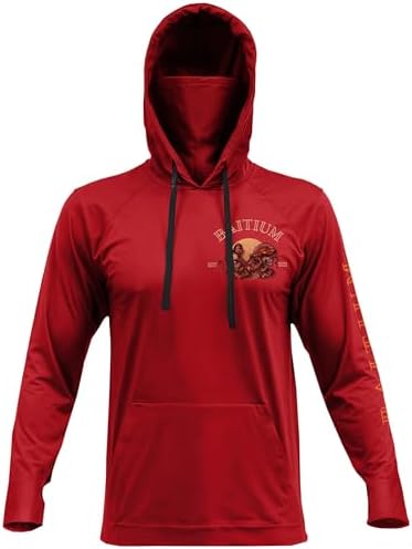 Fishing Shirts for Men,UPF50 Hooded Long Sleeve with Gaiter, Sun Protection Dry Fit Apparel, Face Mask, Fishing Clothes